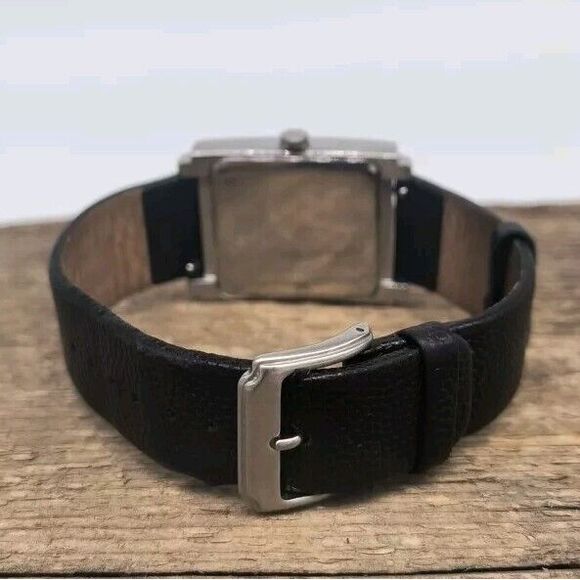 Mens  Kenneth Cole Square Tank Stainless Steel Watch - New Battery - Picture 4 of 9